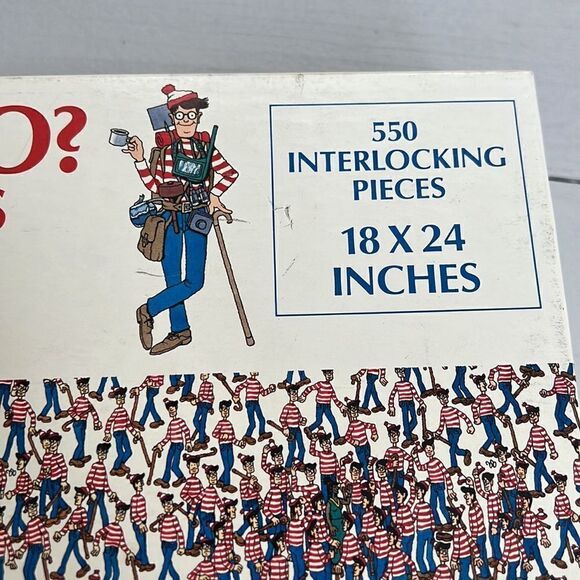 Where's Waldo 1990 The Land of Waldo 550 Interlocking Puzzle 18" x 24" NEW - Picture 4 of 5